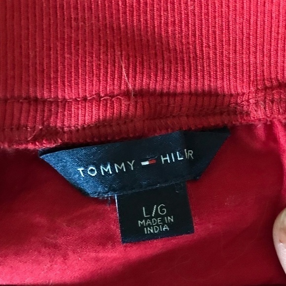 TOMMY Hilfiger red and white striped summer skirt. Size large. - Picture 4 of 5